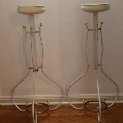 Mid-Century Tripod Plant Stands (2)