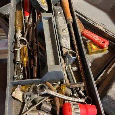 Toolbox and Tool Shelf Lot 2