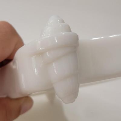 Vintage Imperial Sea Shell Milk Glass Trinket box