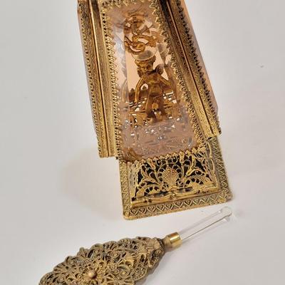 French gold gilt Vanity perfume/ trinket display