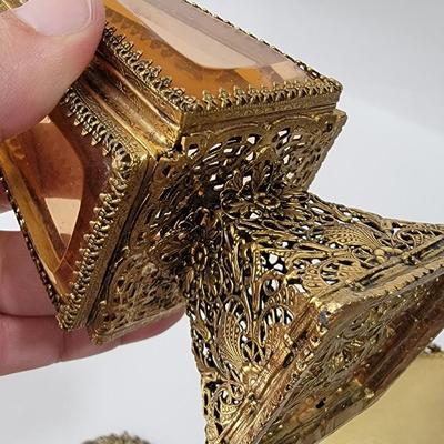 French gold gilt Vanity perfume/ trinket display