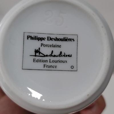 Philippe Deshoulieres France, porcelain 2 pc lot