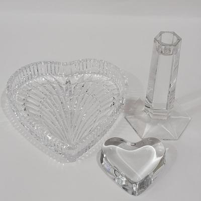 Tiffany, Baccarat, Warerford 3 pc lot