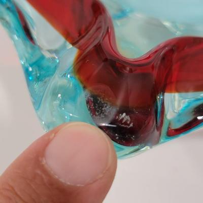 Vintage Authentic J.I. Co handmade venetian art glass bowl