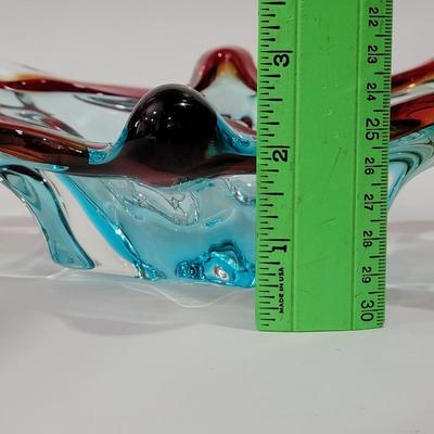 Vintage Authentic J.I. Co handmade venetian art glass bowl
