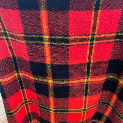 Red and black plaid blanket