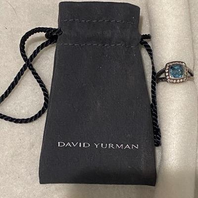 David Yurman London Blue topaz Ring - Size 4.75