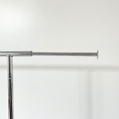 Pair (2) Adjustable / Extendable Rolling Metal Clothes Racks
