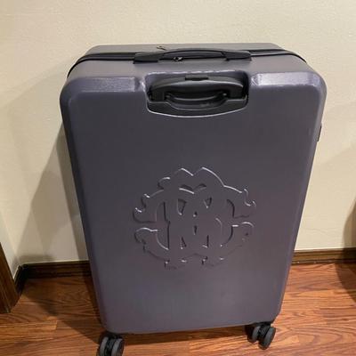 26†dark grey Roberto Cavalli suit case - spinner wheels