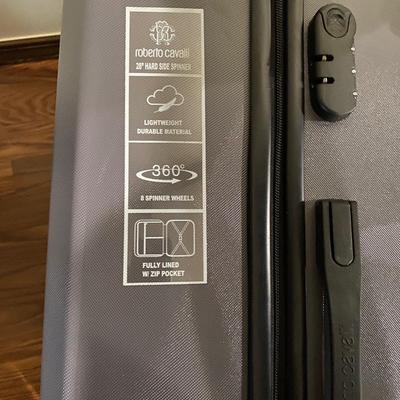 26†dark grey Roberto Cavalli suit case - spinner wheels