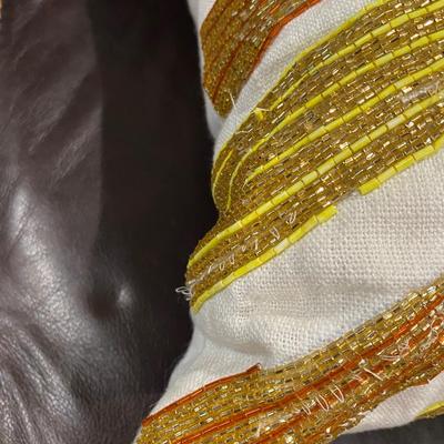 2 Jonathan Adler LSD beaded pillows - hand beaded. 20â€