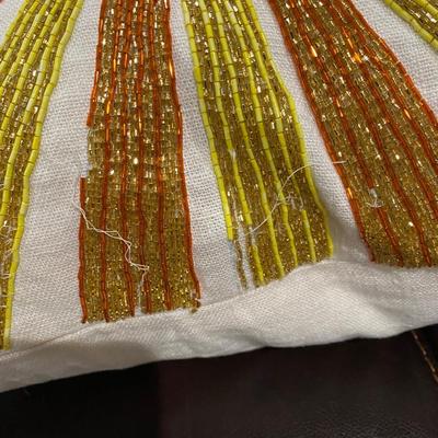 2 Jonathan Adler LSD beaded pillows - hand beaded. 20â€