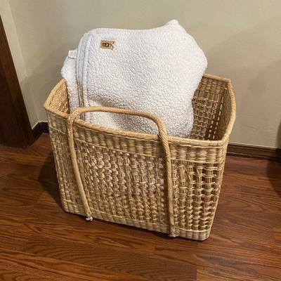 Basket with Ugg Blanket