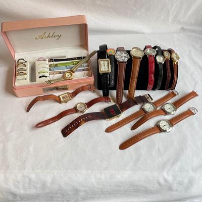 Ashley â€œSwatchâ€ Set plus More Leather Banded Watches (P-SS)