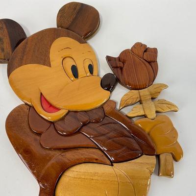-53- WALL ART | Wood Mickey Mouse and Minnie Mouse Hanging Plaque