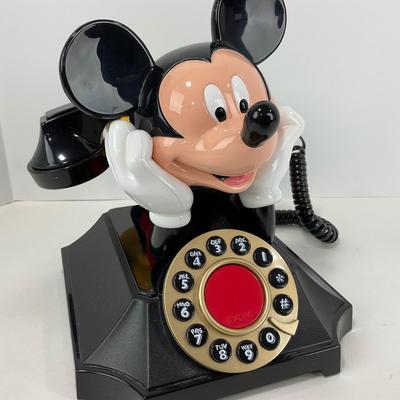 -55- HOME | 1970â€™s Mickey Mouse Rotary Style Push Button Landline