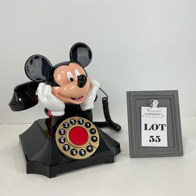 -55- HOME | 1970â€™s Mickey Mouse Rotary Style Push Button Landline