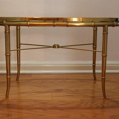 Mid-Century Oval Table with Glass Top