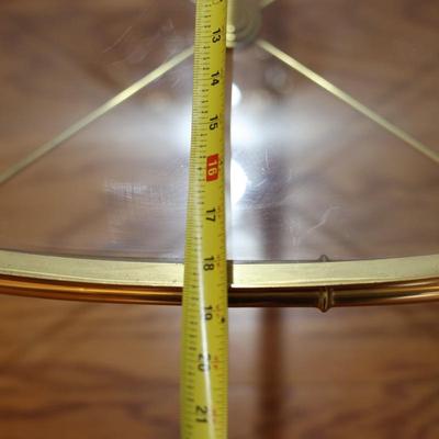 Mid-Century Oval Table with Glass Top