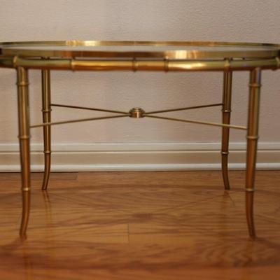 Mid-Century Oval Table with Glass Top