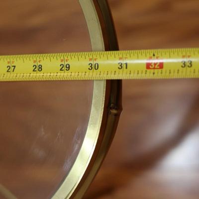 Mid-Century Oval Table with Glass Top