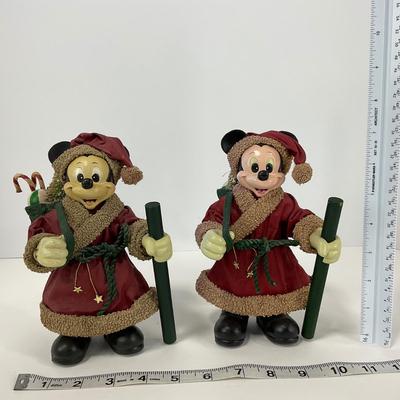 -64- HOLIDAY | Vintage Disney Kurt Alder Mickey Mouse Santa Fabric Mache 1989