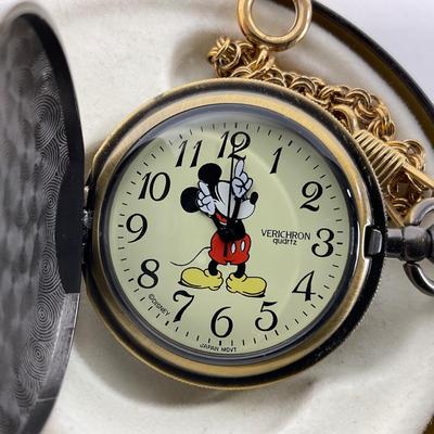 -73- POCKET WATCH | Verichron Mickey Mouse Quartz Japan