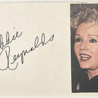 Debbie Reynolds autograph photo note