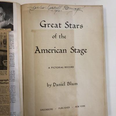 Great Stars of the American Stage signed book