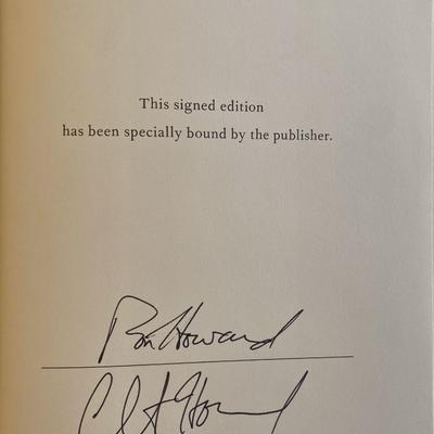 Ron and Clint Howard signed book