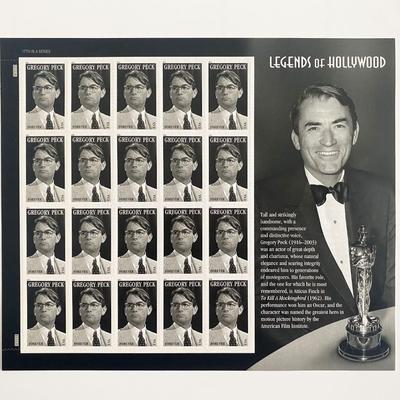 Gregory Peck Legends of Hollywood Stamp Set