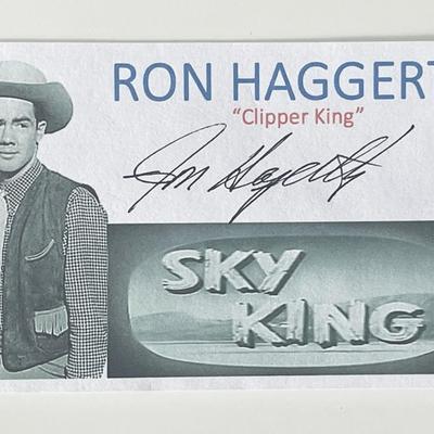 Sky King Ron Haggerty autograph note