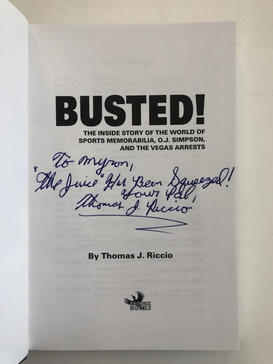 Busted! Thomas J. Riccio signed book | EstateSales.org