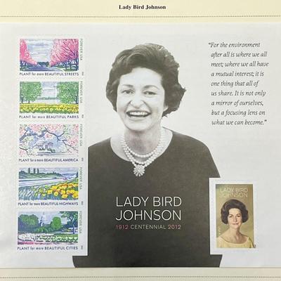 2012 Lady Bird Johnson stamp set of 6