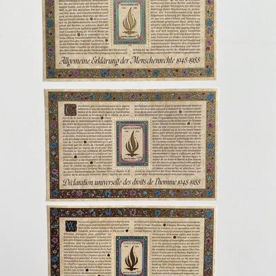 1988 United Nations set of 3 stamps