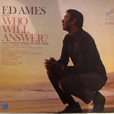 Who Will Answer? Ed Ames signed album cover