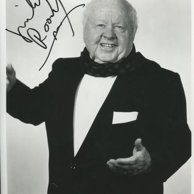Mickey Rooney signed photo. GFA Authenticated