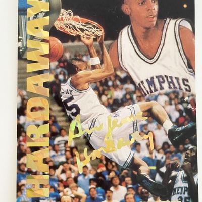 Penny Hardaway Memphis State Tigers Facsimile Signed Basketball Card