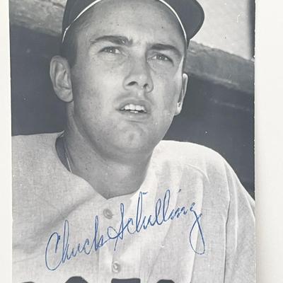Chuck Schilling signed photo post card