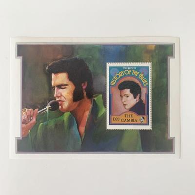 Elvis Presley History of the Blues Commemorative Souvenir Stamp Sheet - The Gambia