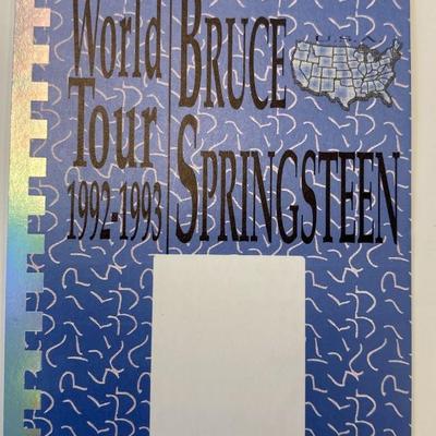 Bruce Springsteen backstage pass 