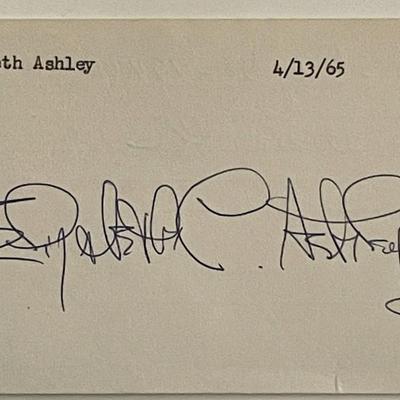 Elizabeth Ashley original signature