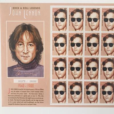 John Lennon - Rock & Roll Legends Stamp Set - Antigua & Barbuda