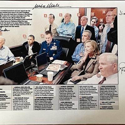 White House Situation Room National Security Team signed photo