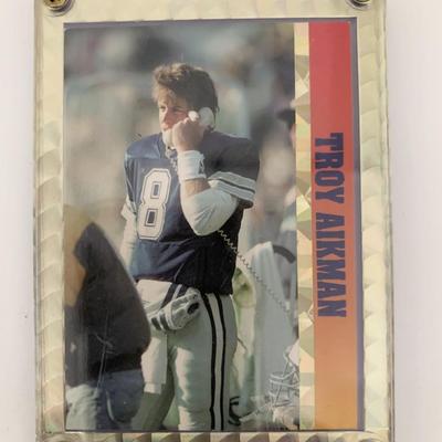 Troy Aikman Framed Football Card