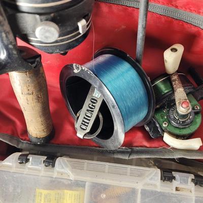 Lot of fishing items.