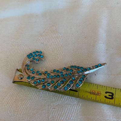 Vintage bluestone pin and earring set