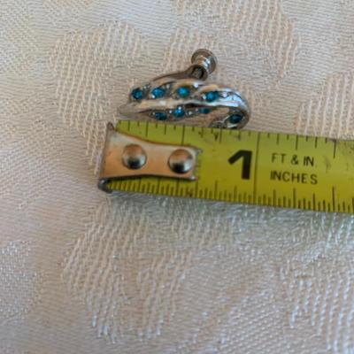 Vintage bluestone pin and earring set