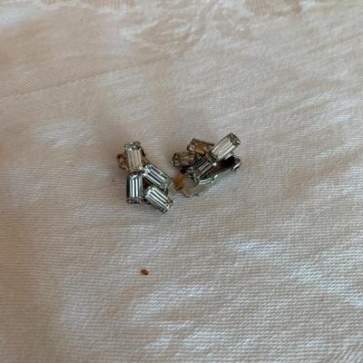 3 Pair vintage clip on earrings including Trifari