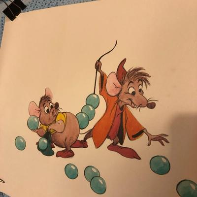 Marc Davis Cinderella Production Sketch Lithograph Print (With Certificate of Authenticity)